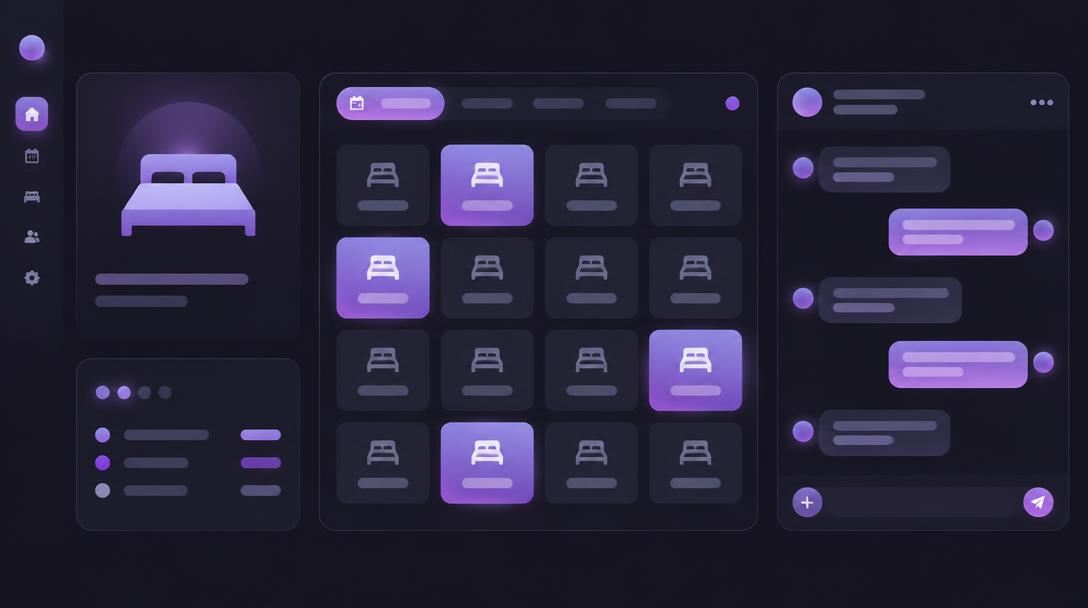 Preview of the Hotel Guest & Booking System system interface